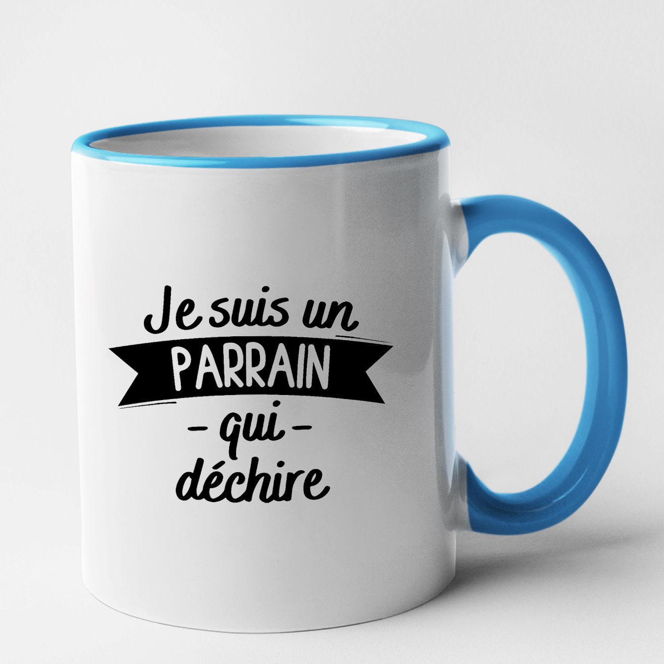 Mug Parrain qui déchire Bleu