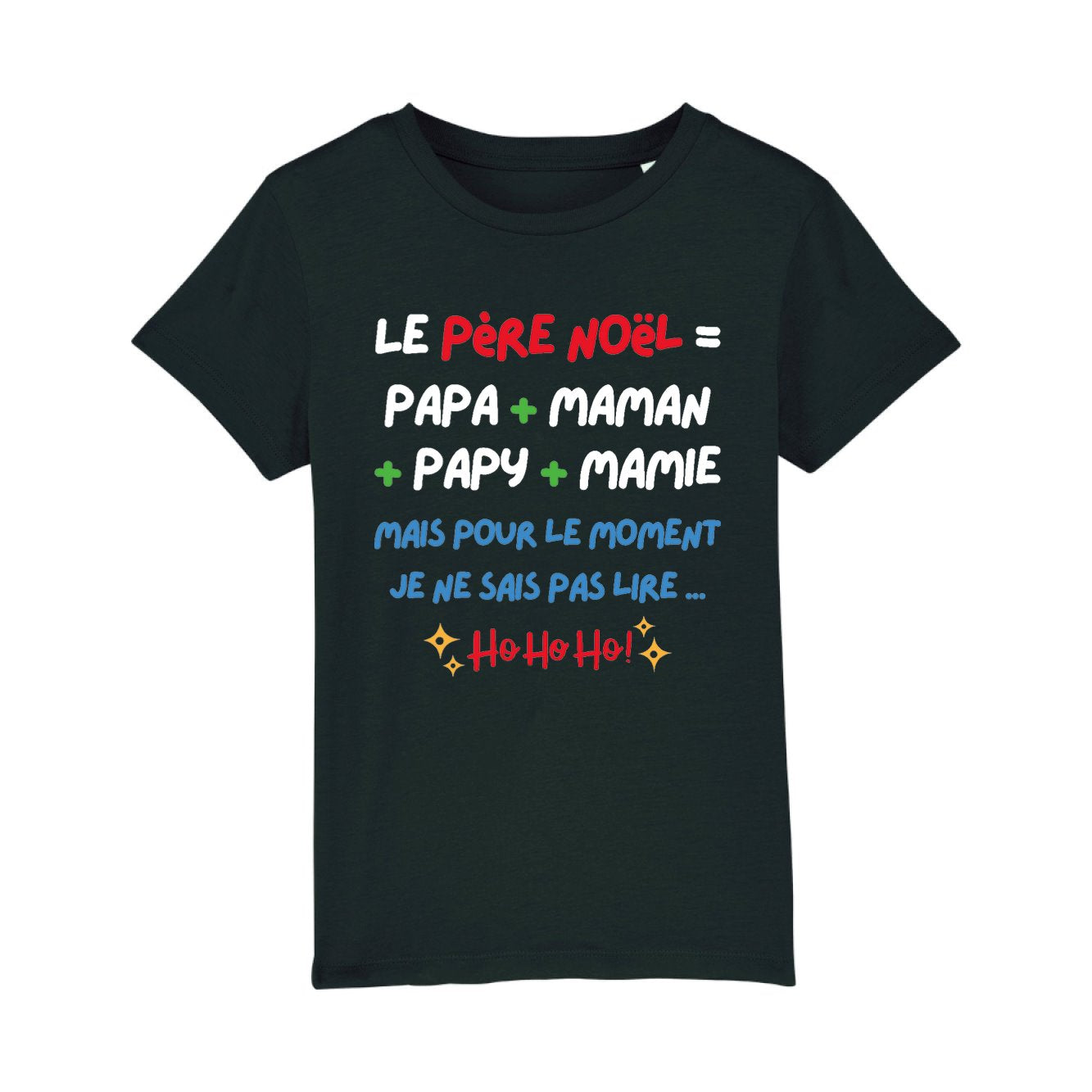 T-Shirt Enfant Le Père Noël c'est papa maman papy mamie