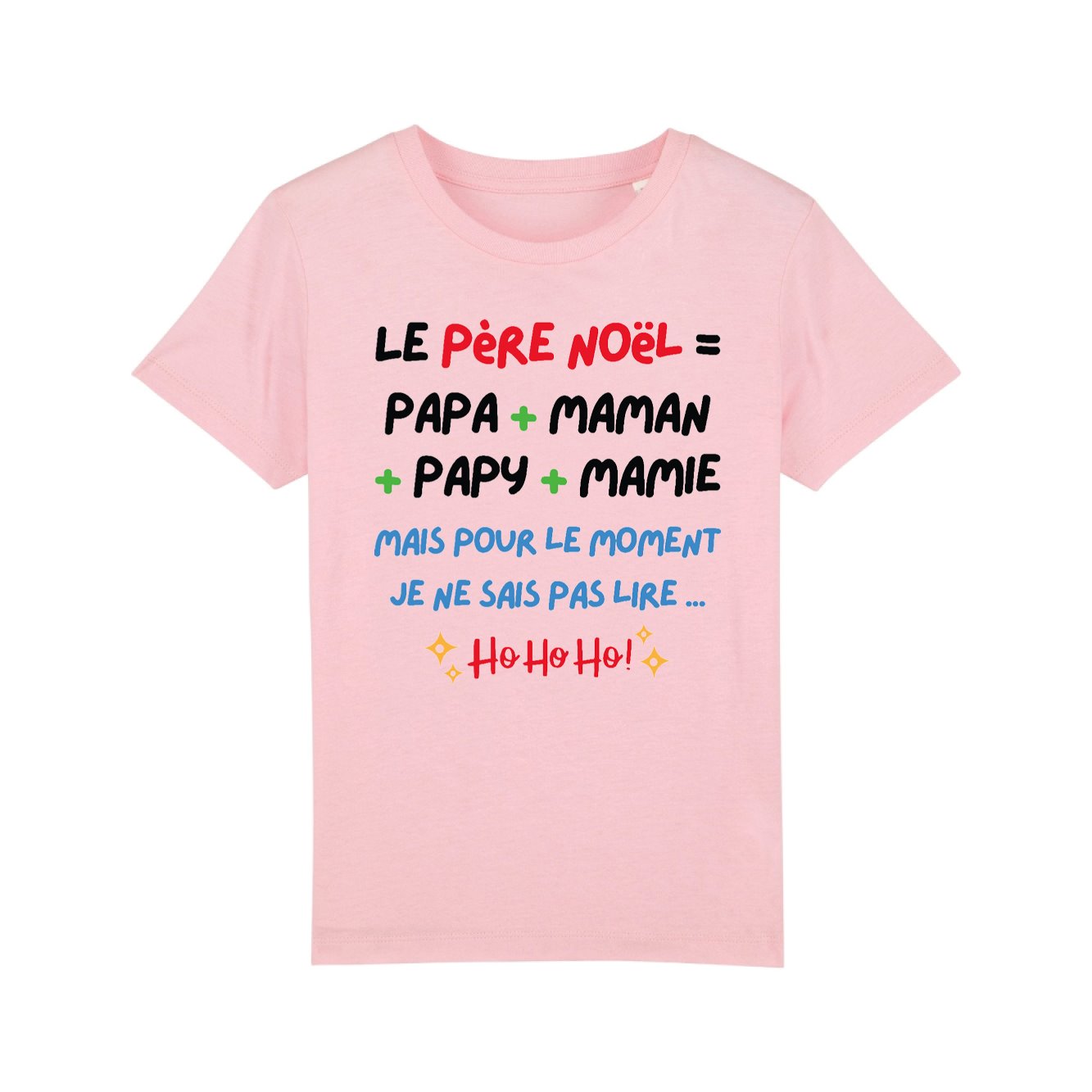 T-Shirt Enfant Le Père Noël c'est papa maman papy mamie