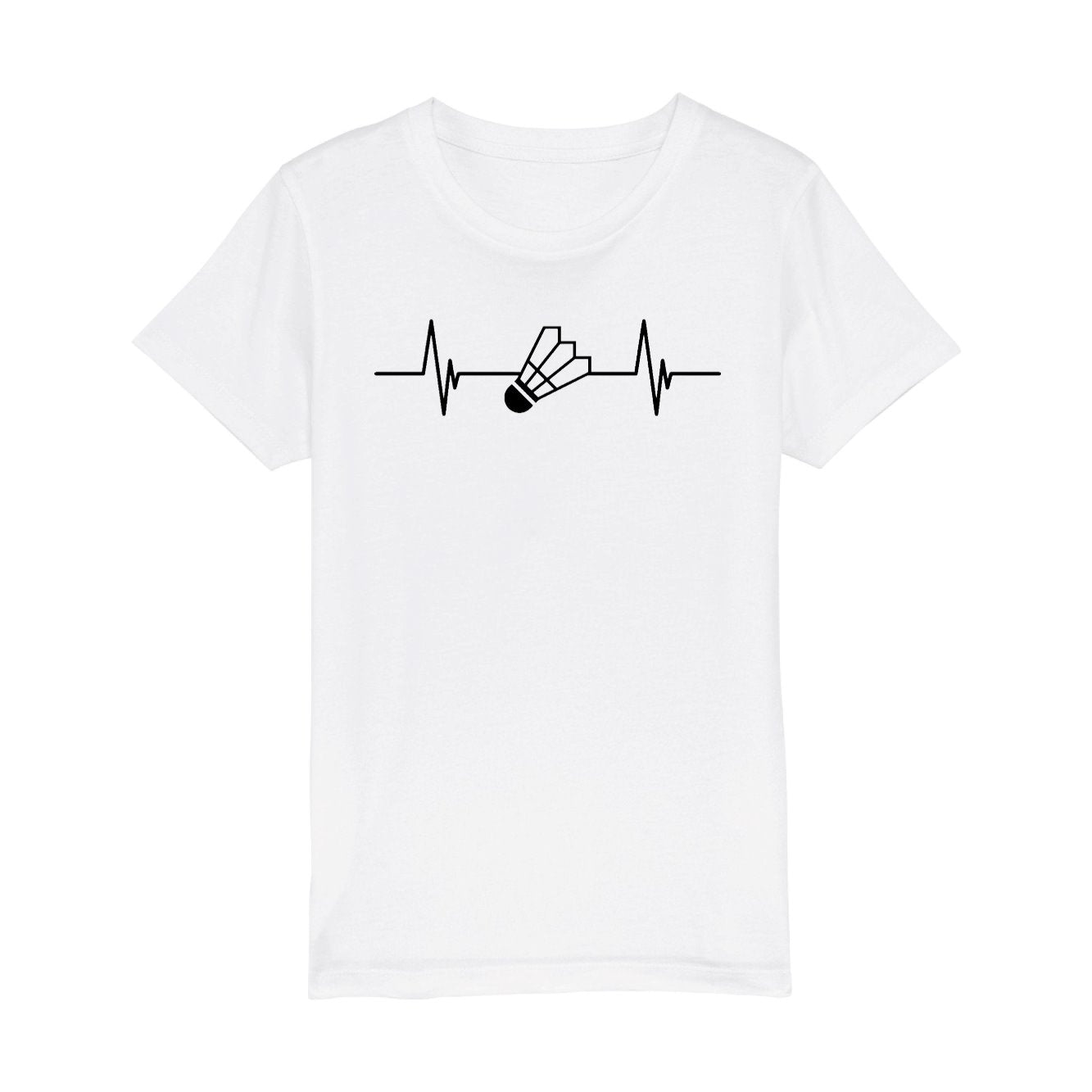 T-Shirt Enfant Rythme cardiaque badminton
