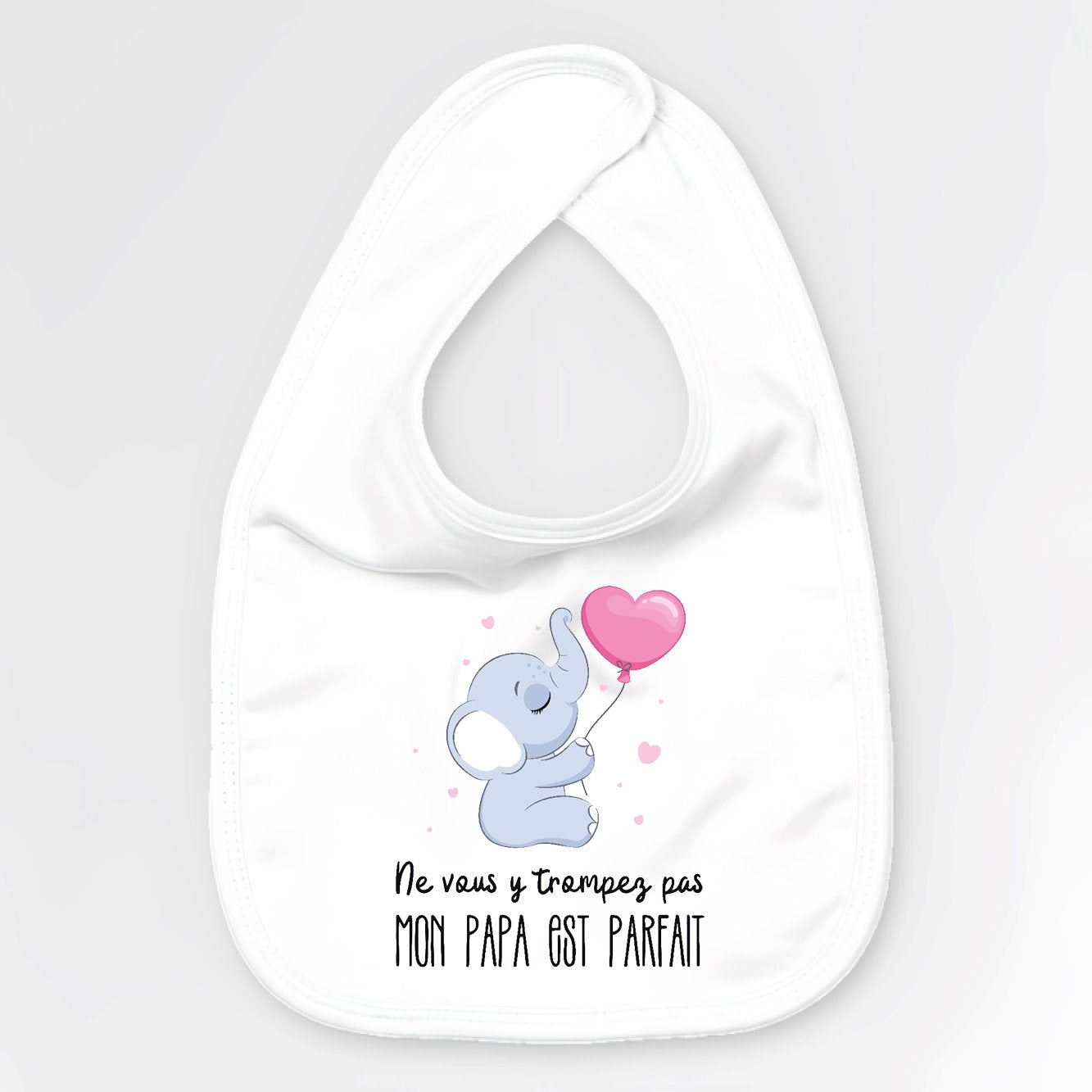 Bavoir Bébé Mon papa est parfait Blanc