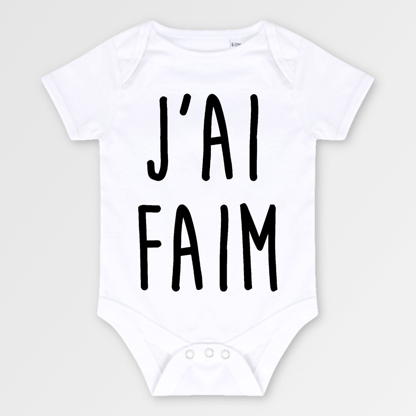 Body Bébé J'ai faim Blanc