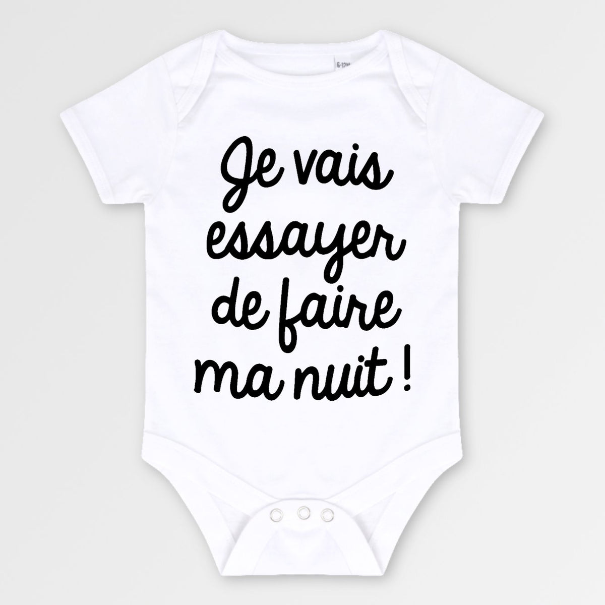 Body Bébé Manche Courte Noir Futur Routier Métier Camion Voyage Noir