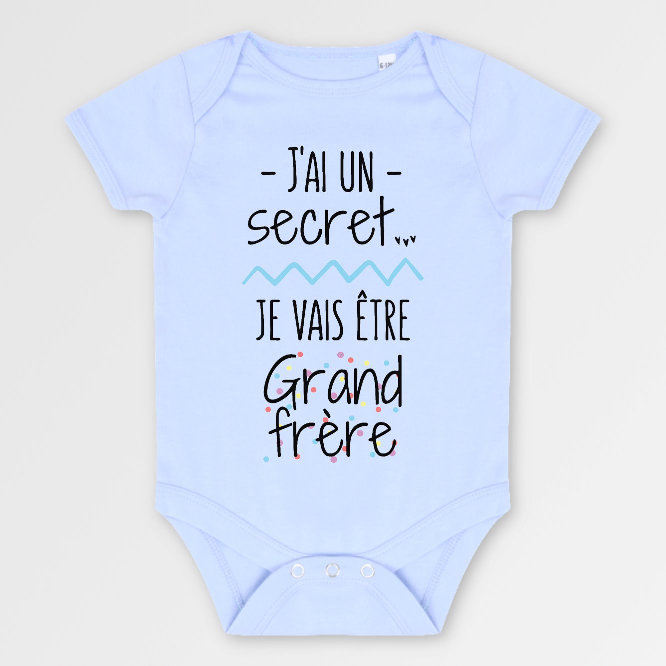 Body Bébé Je vais être grand frère Bleu