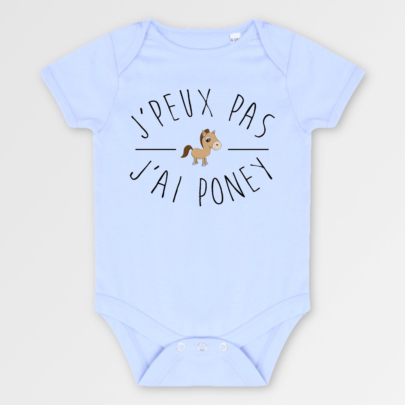 Body Bébé J'peux pas j'ai poney Bleu