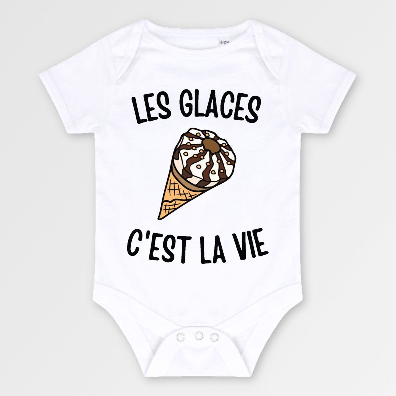 Body Bébé Les glaces c'est la vie Blanc