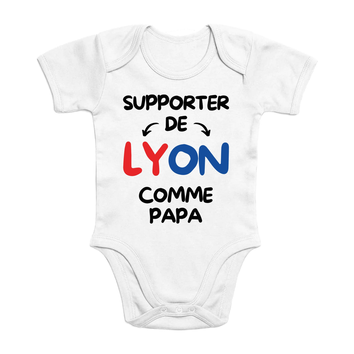 Body Bébé Supporter de Lyon comme papa