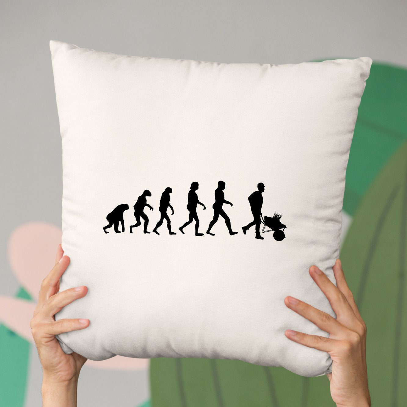 Coussin Évolution jardinage Beige