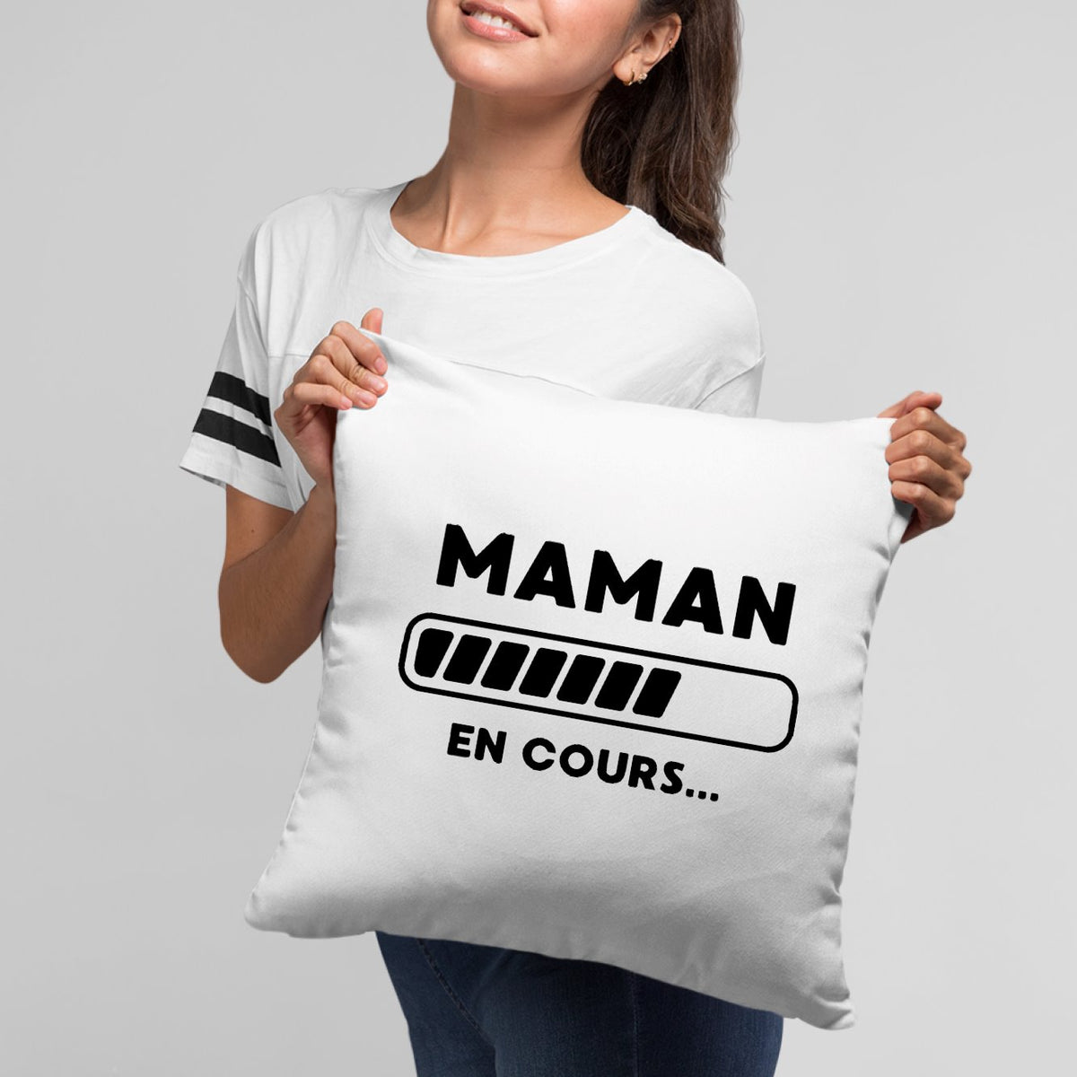 Coussin Lycra Maman Je t'aime Noir - 7,95