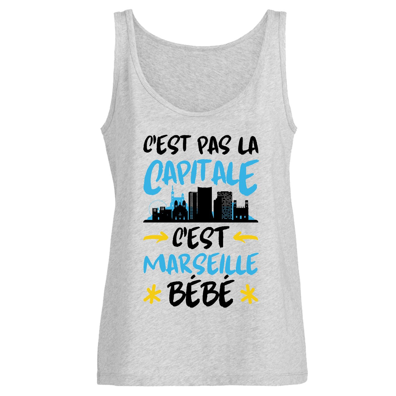 Débardeur Femme C'est pas la capitale c'est Marseille bébé
