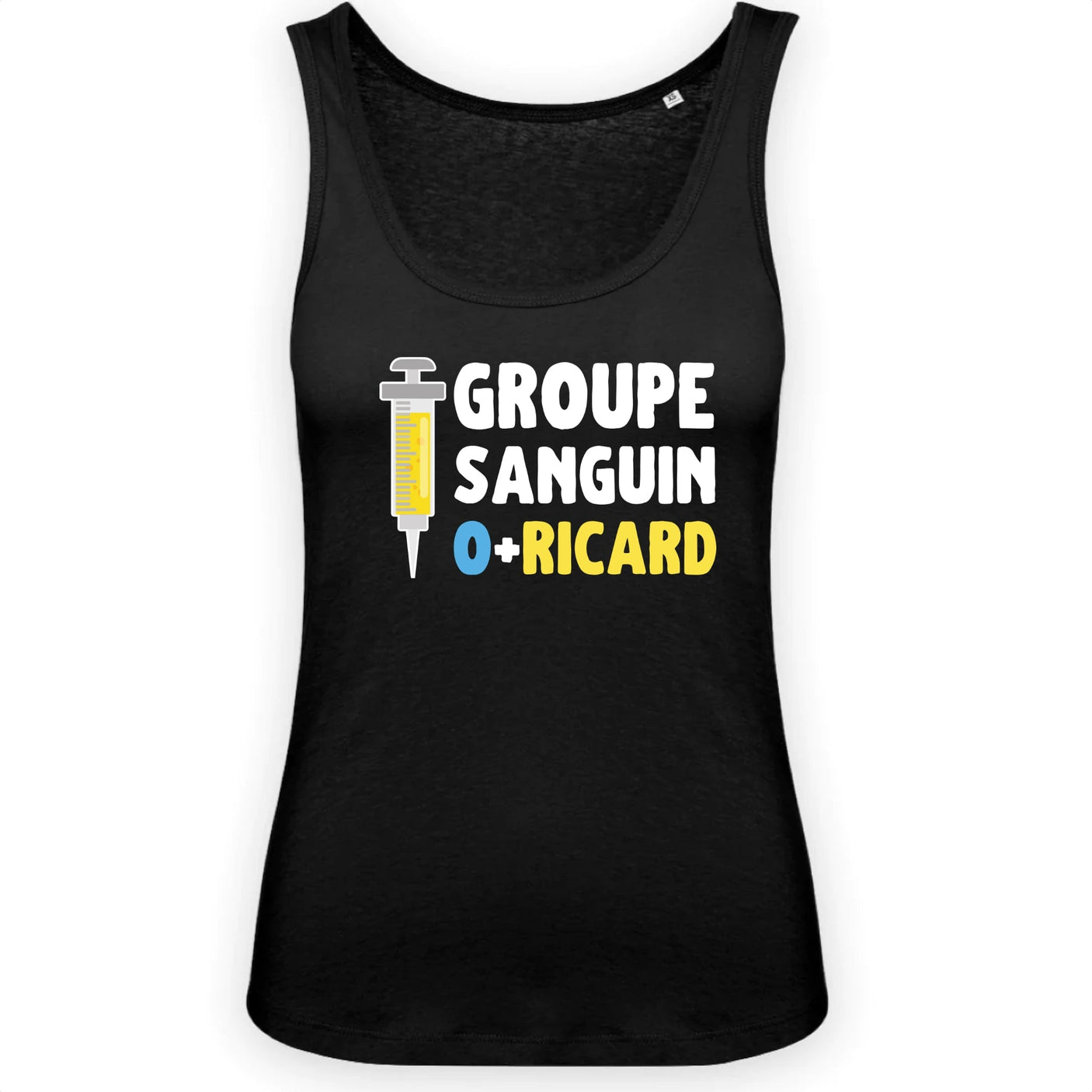 Débardeur Femme Groupe sanguin O + Ricard