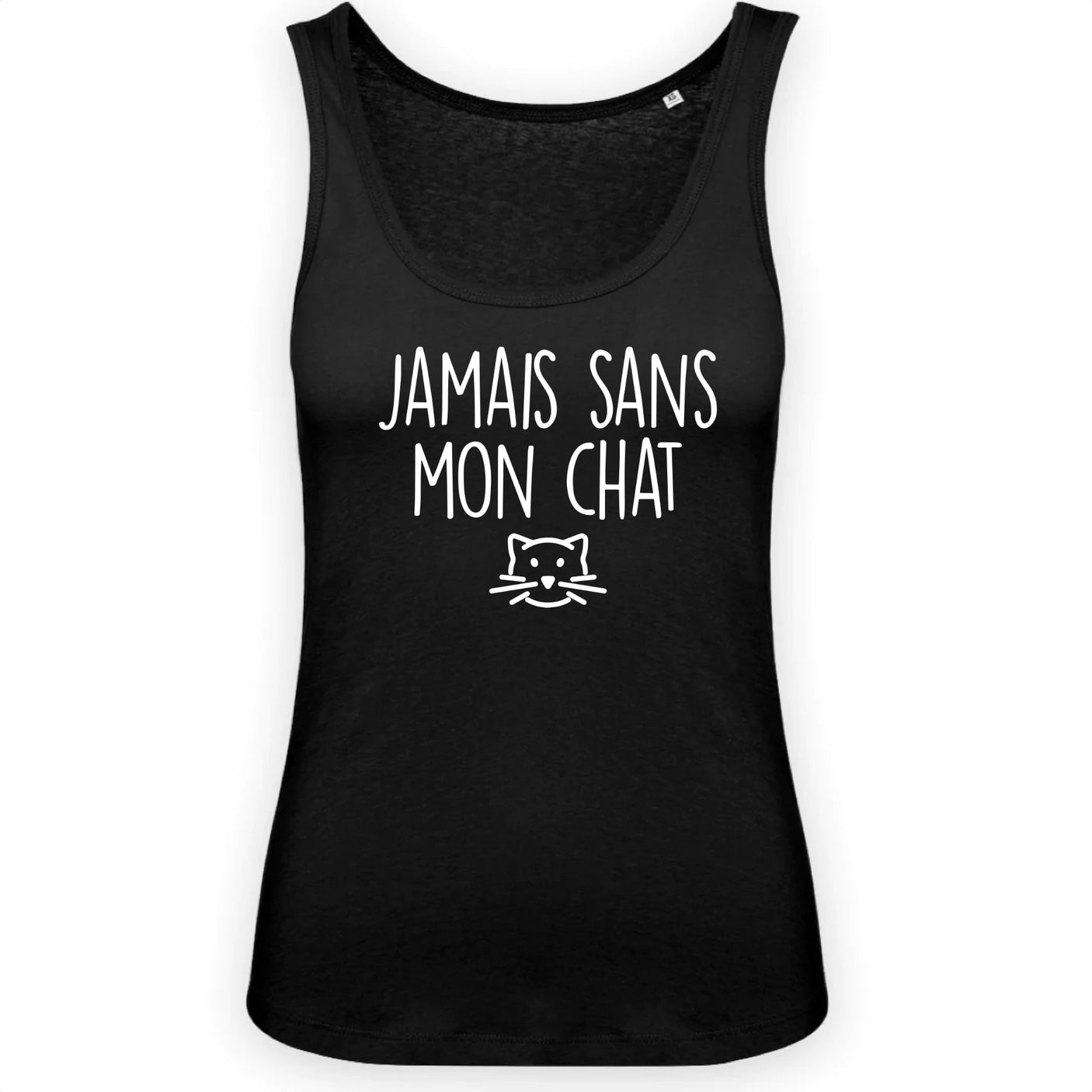 Débardeur Femme Jamais sans mon chat