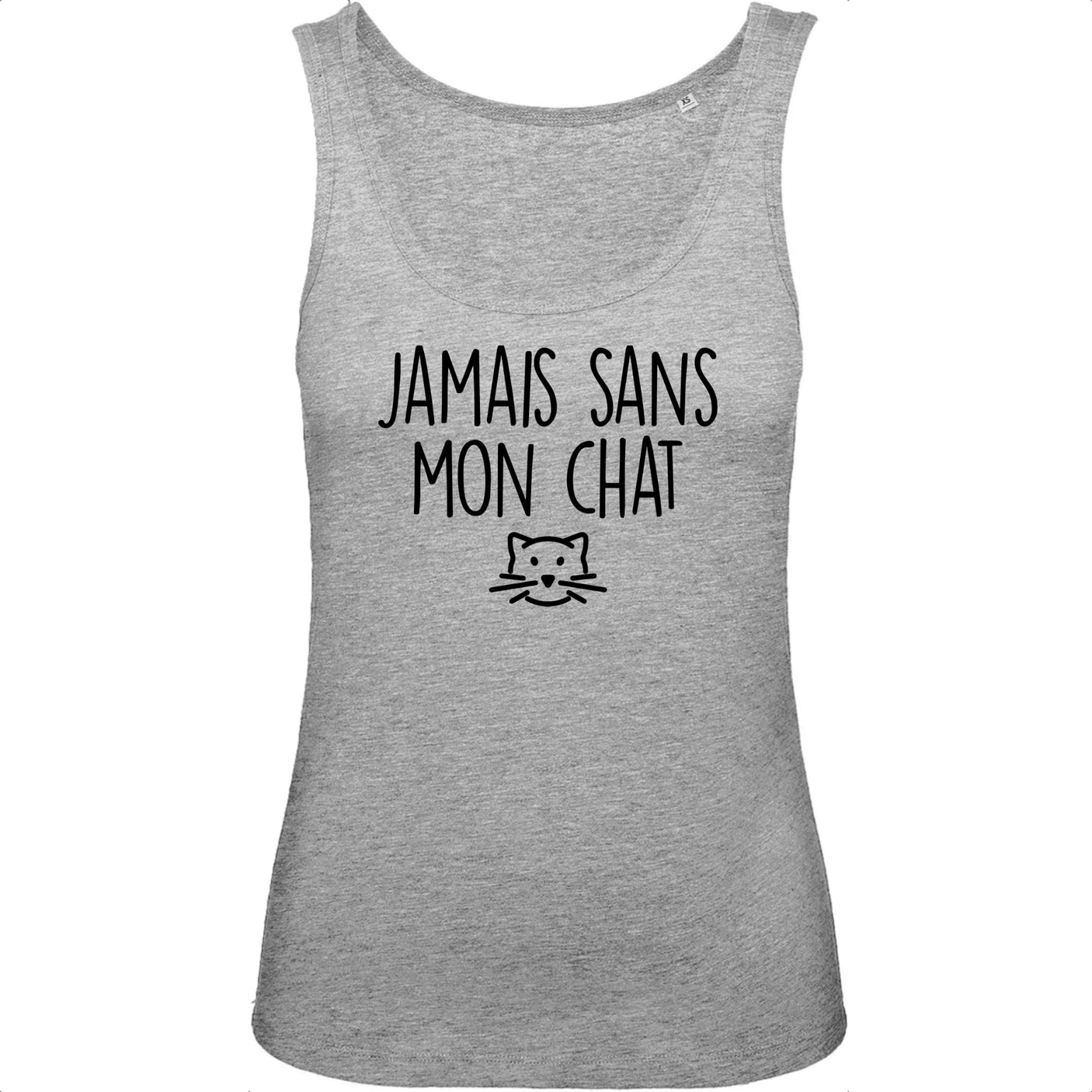 Débardeur Femme Jamais sans mon chat