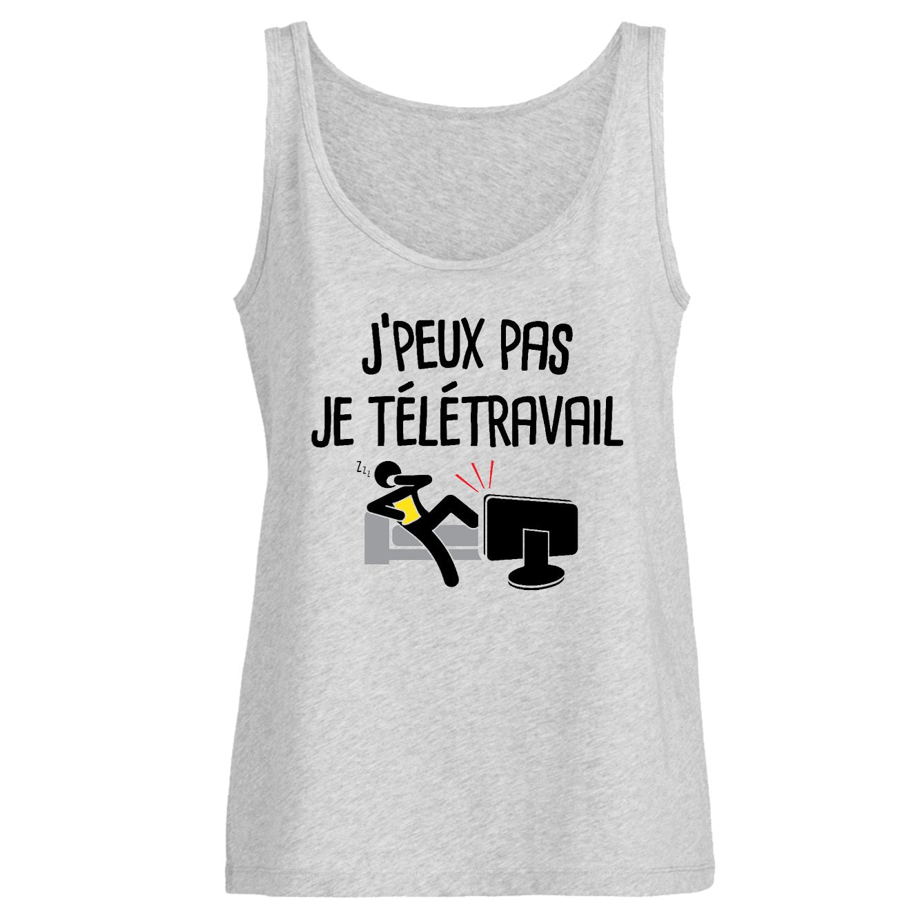 Débardeur Femme J'peux pas je télétravail