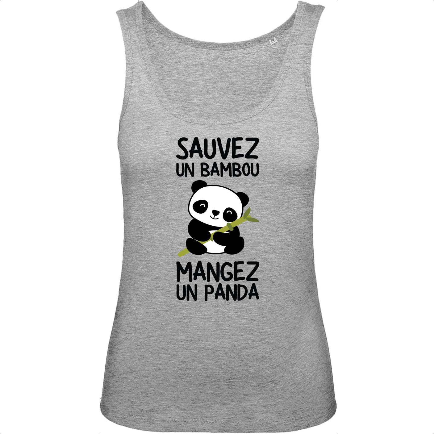 Débardeur Femme Sauvez un bambou, mangez un panda