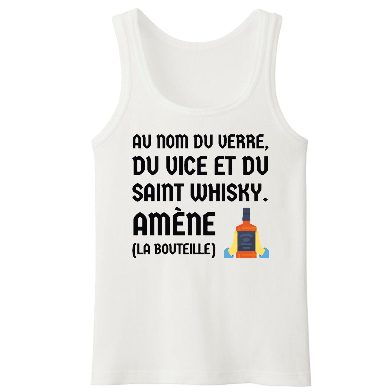 Débardeur Homme Au nom du verre du vice et du saint whisky