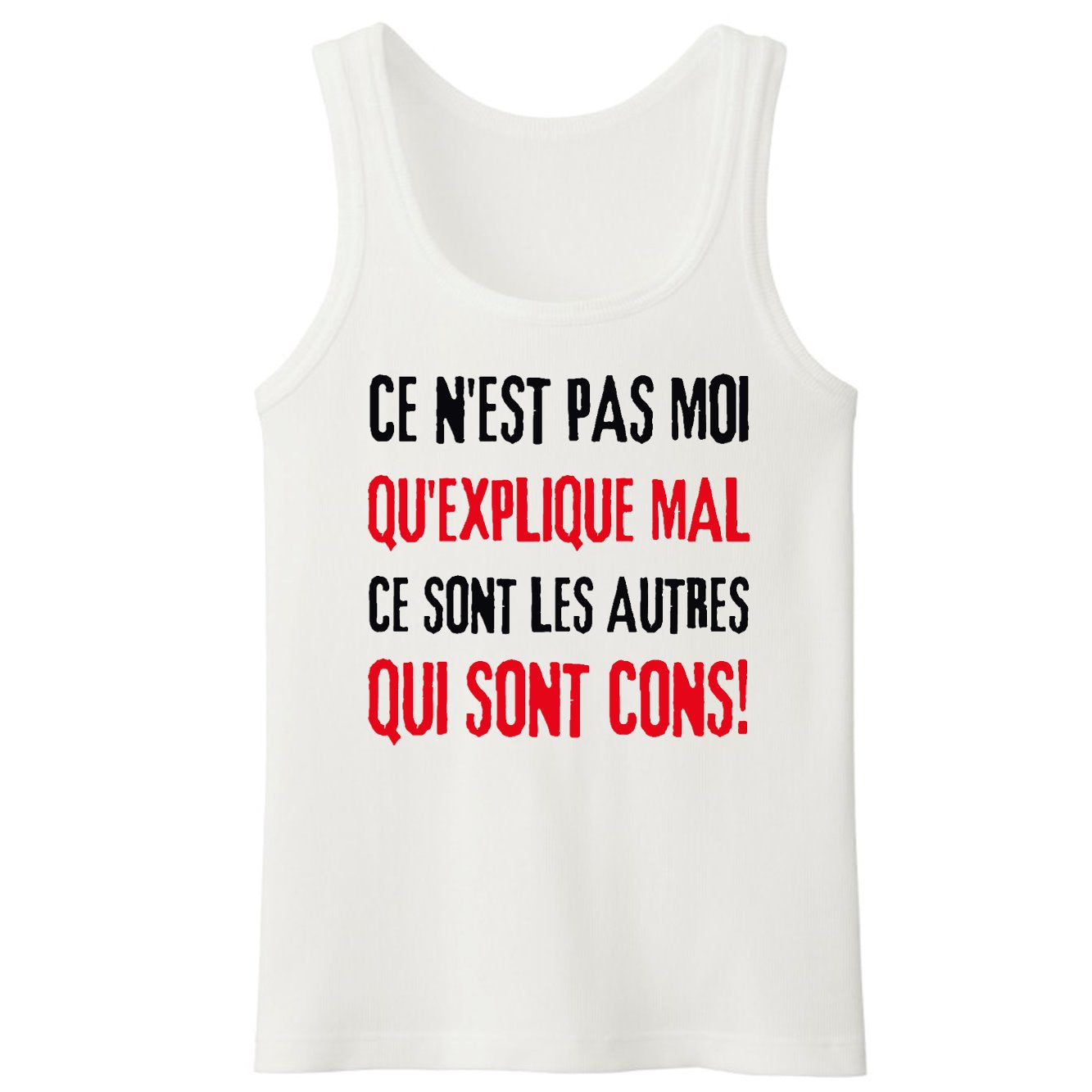 Débardeur Homme Ce n'est pas moi qui explique mal