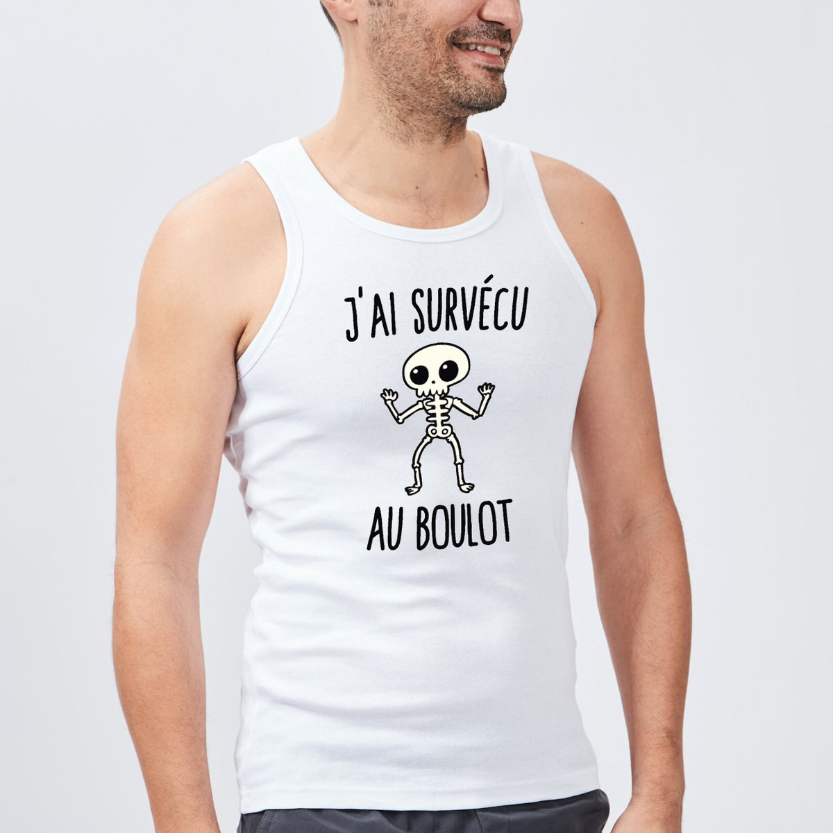 Débardeur "J'ai Survécu à Mon Premier Semi-marathon" - Pour Hommes Et Femmes Coureurs - Célébration Sportive
