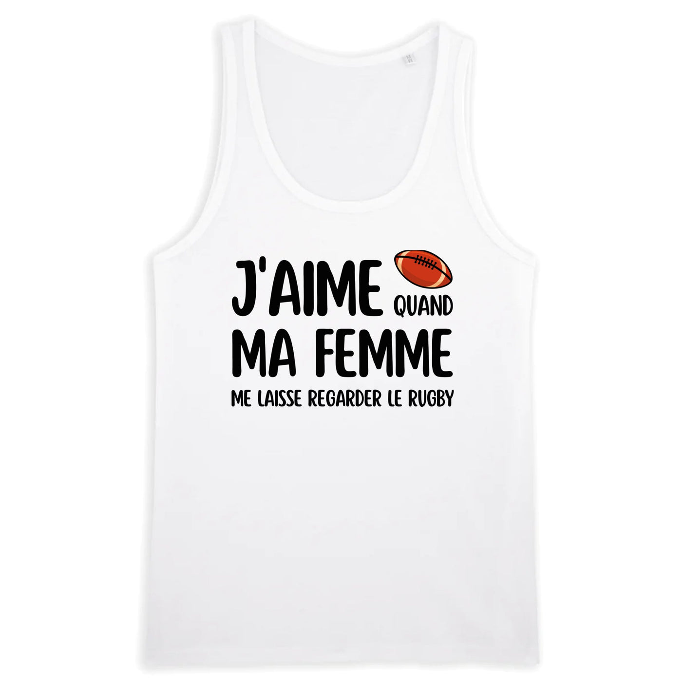 Débardeur Homme J'aime quand ma femme me laisse regarder le rugby