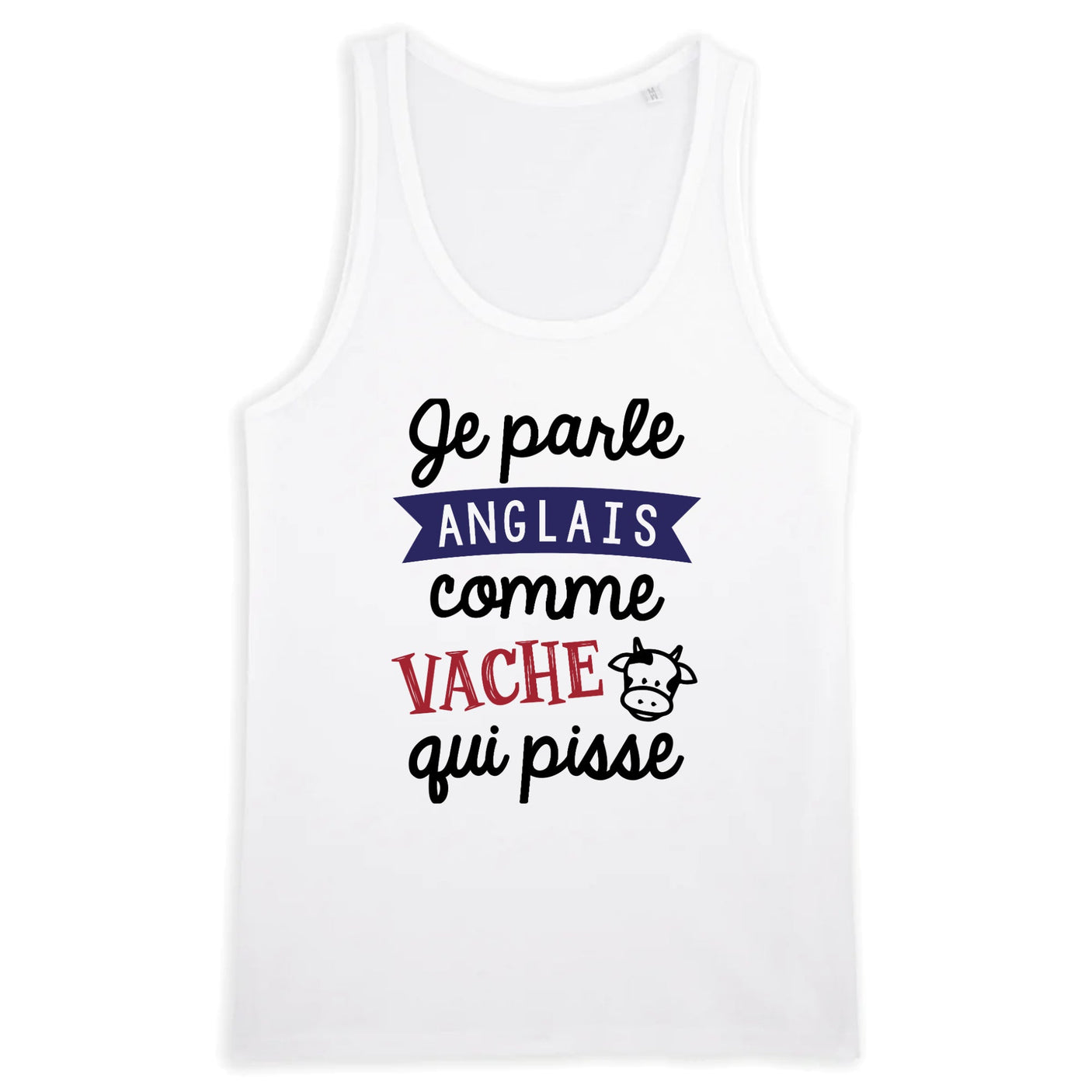 Débardeur Homme Je parle anglais comme vache qui pisse