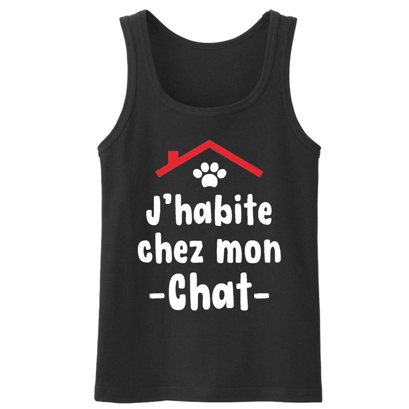 Débardeur Homme J'habite chez mon chat