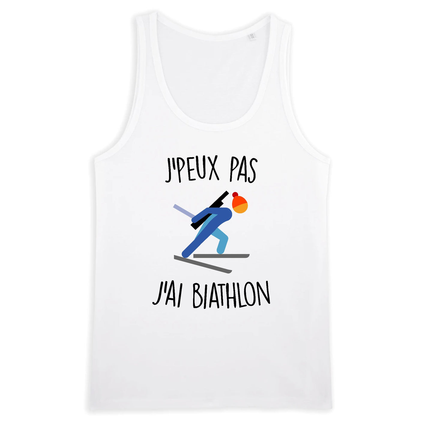 Débardeur Homme J'peux pas j'ai biathlon
