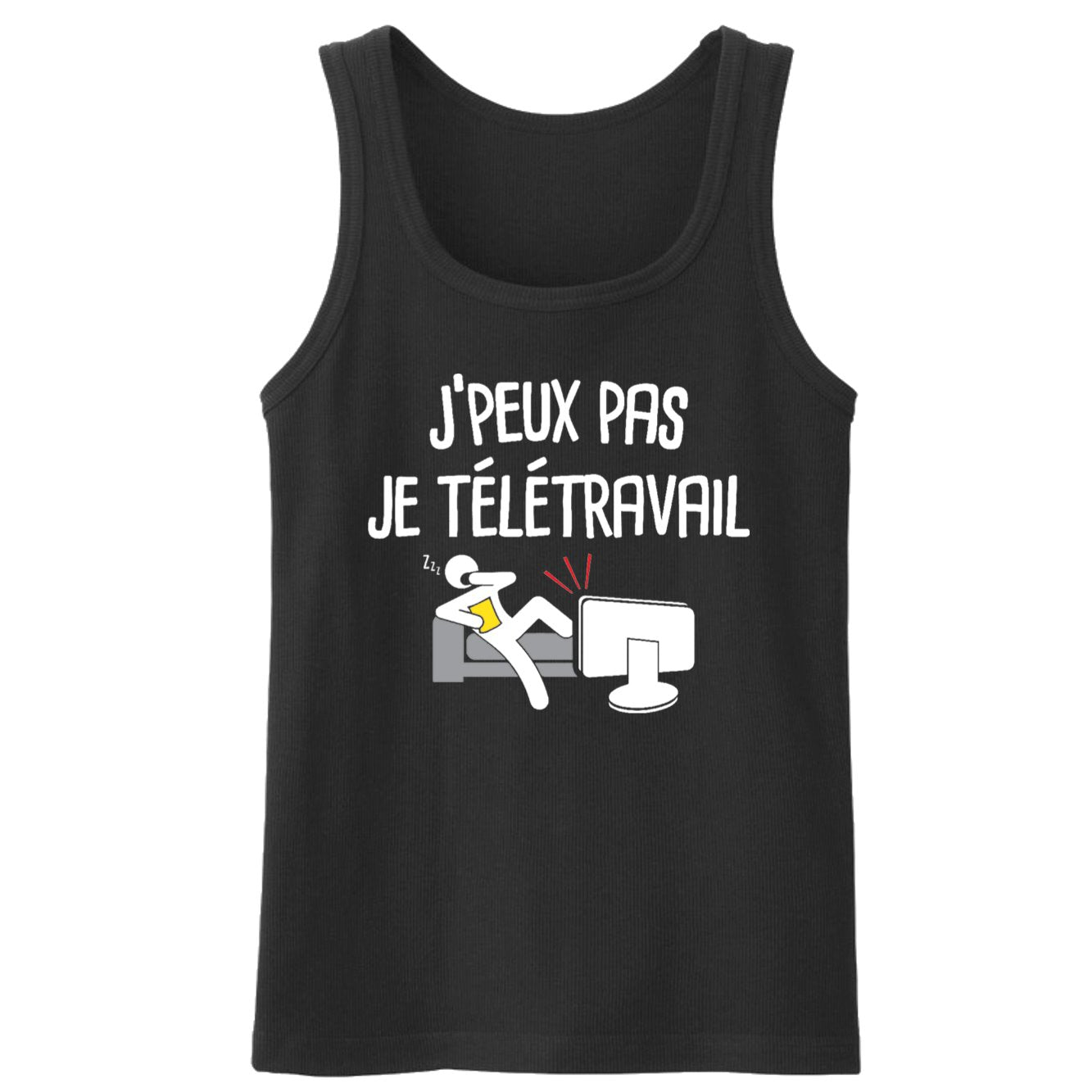 Débardeur Homme J'peux pas je télétravail