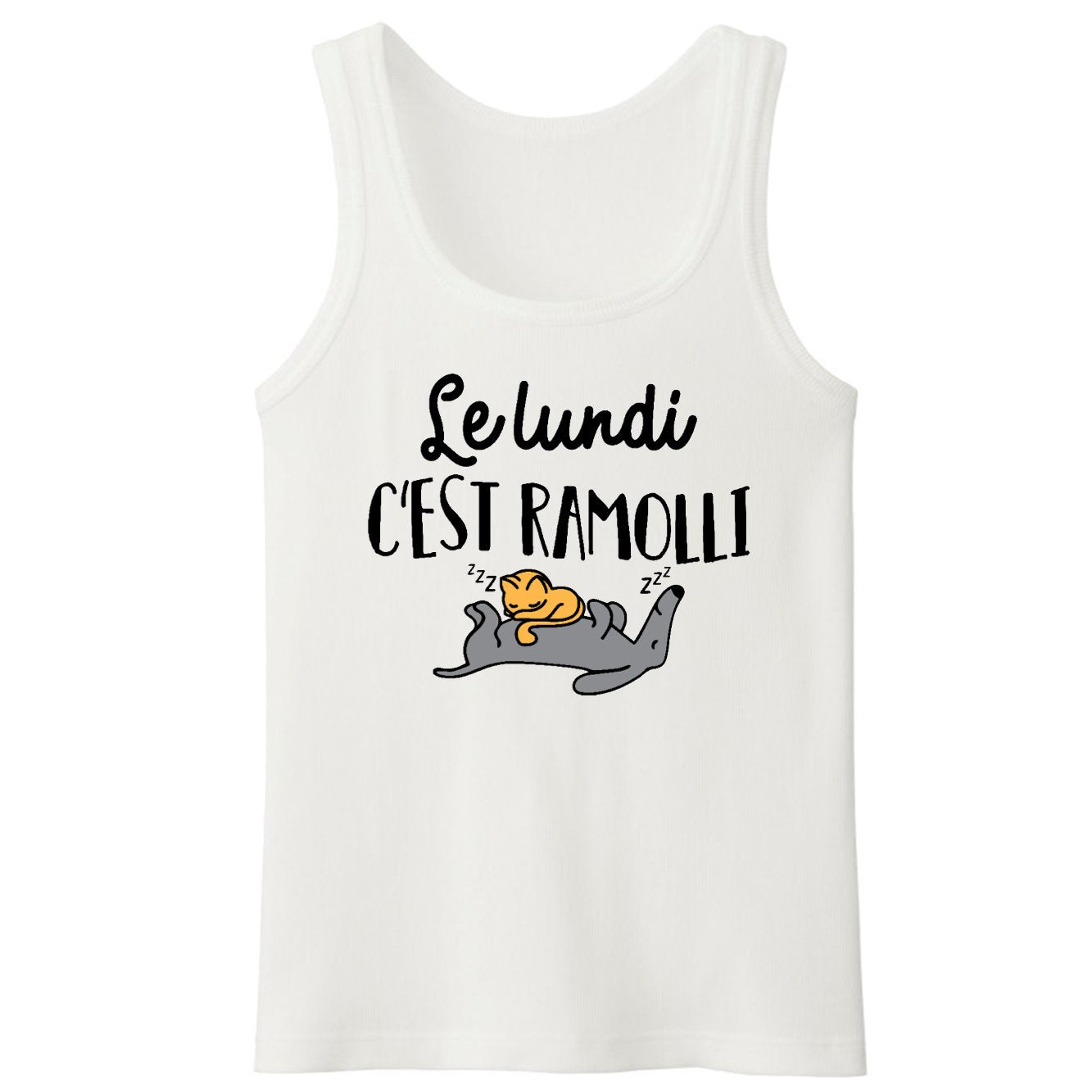 Débardeur Homme Le lundi c'est ramolli