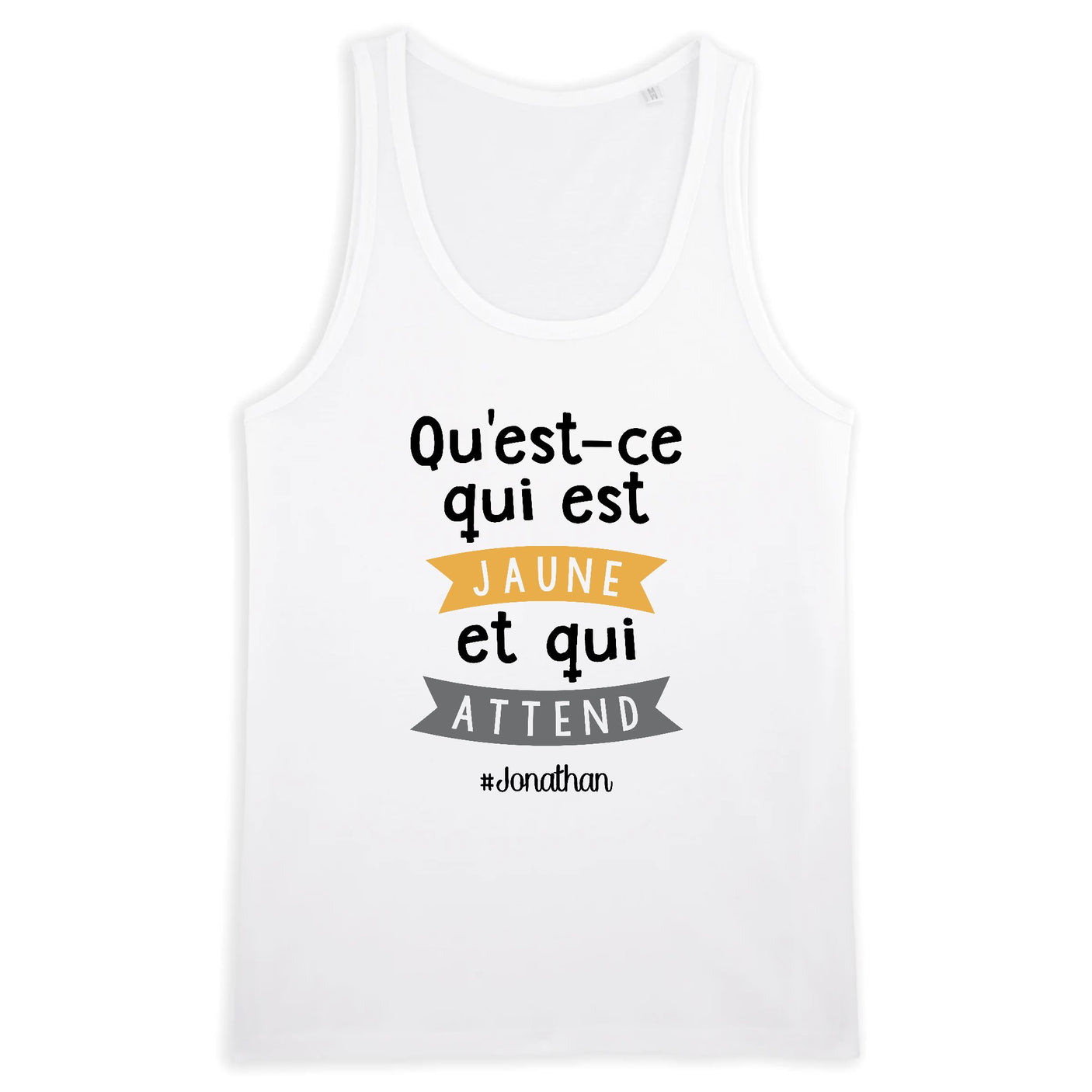 Débardeur Homme Qu'est-ce qui est jaune Jonathan