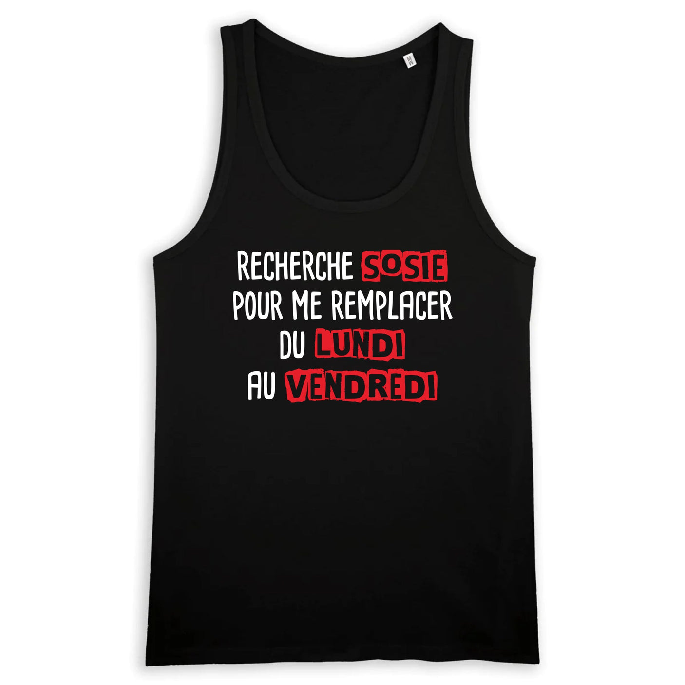 Débardeur Homme Recherche sosie du lundi au vendredi