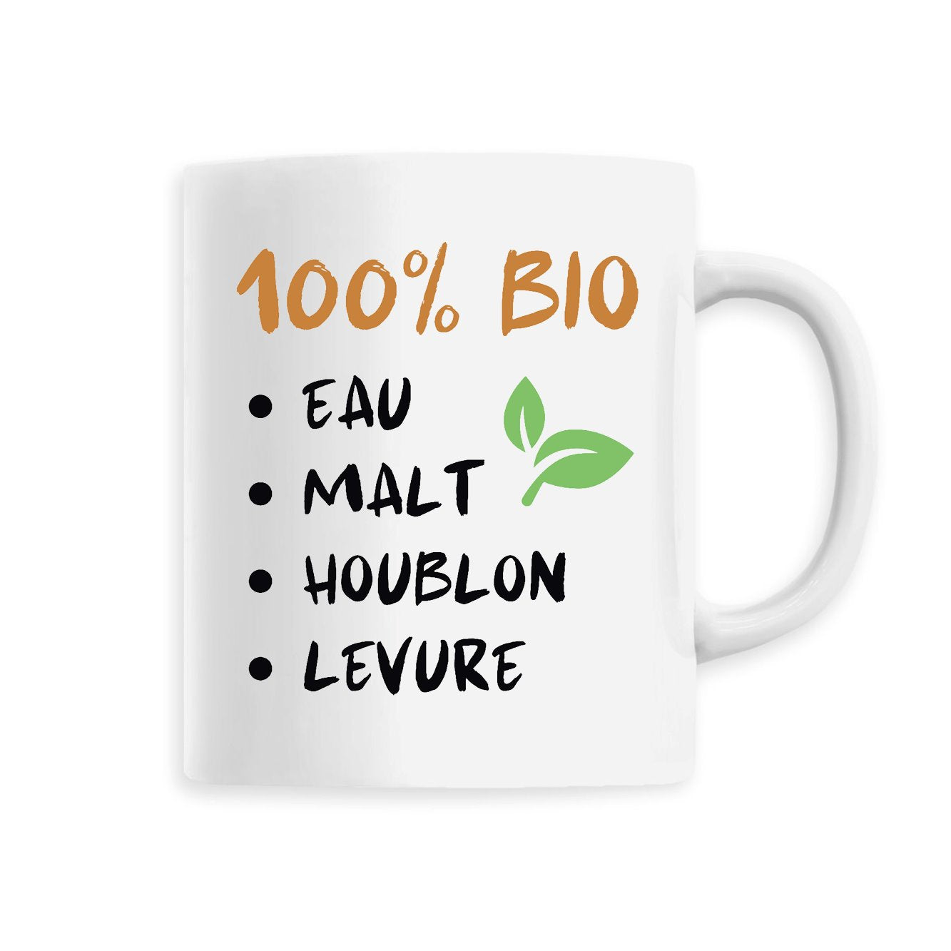 Mug 100% bio eau malt houblon levure