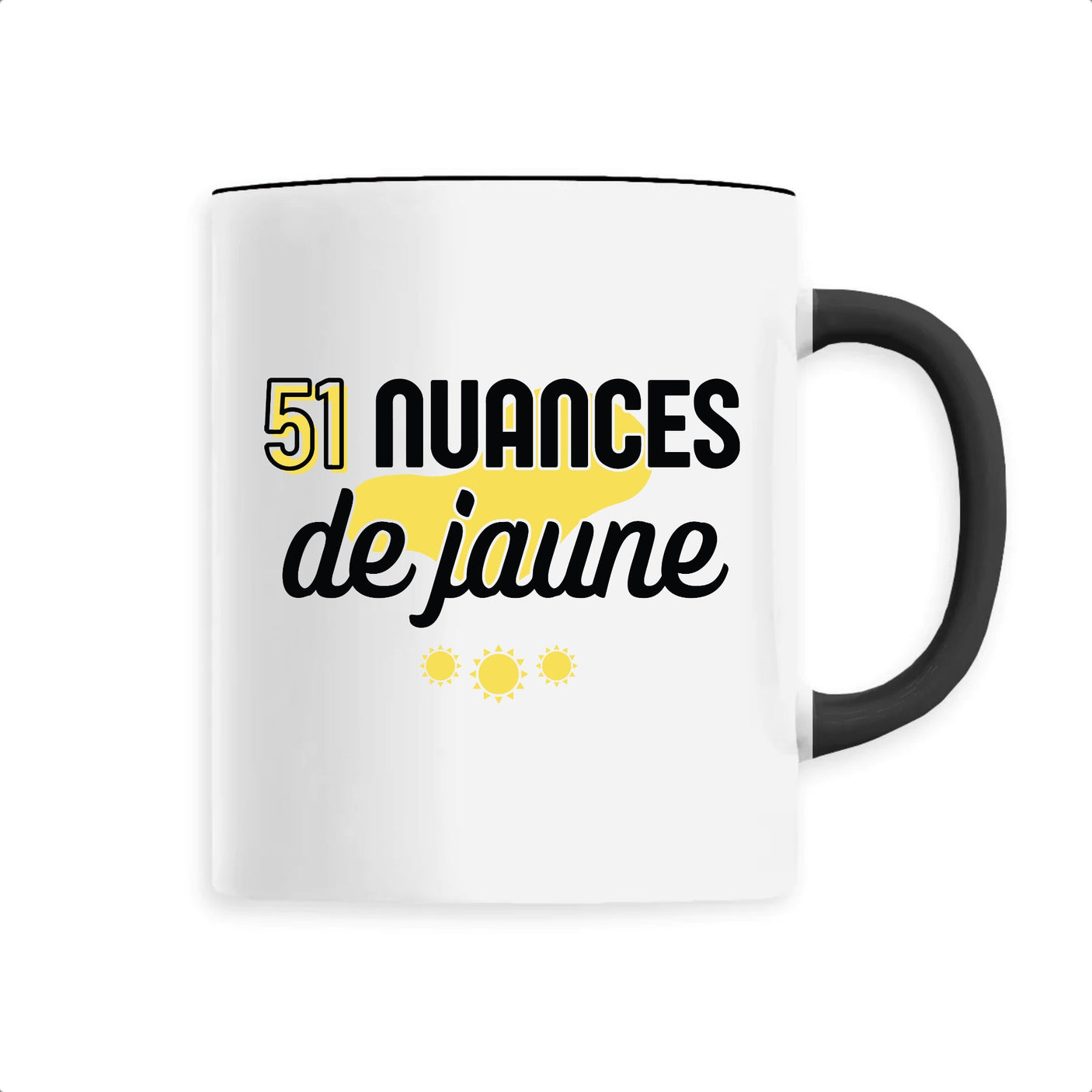 Mug 51 nuances de jaune