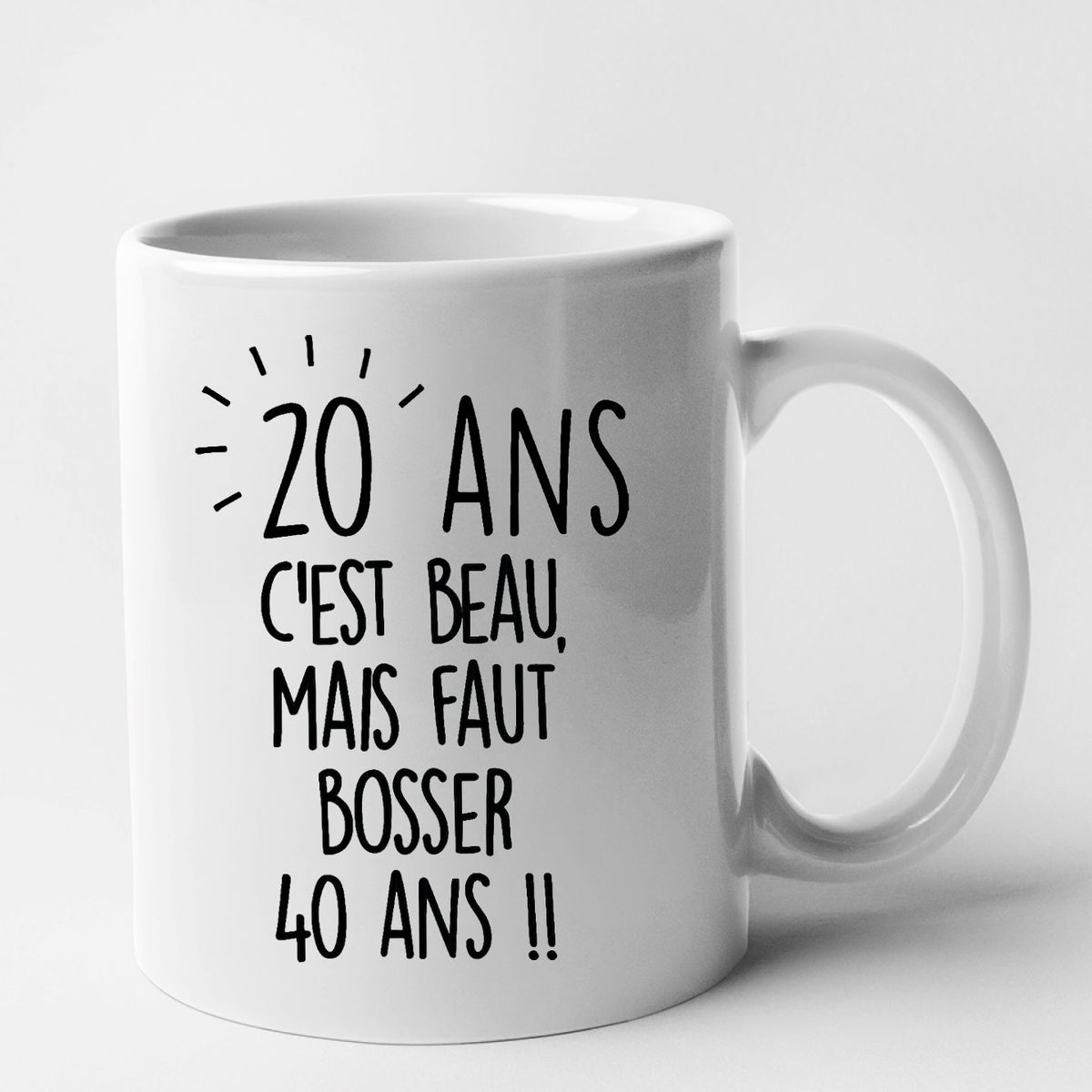 Mug Anniversaire 20 ans - Idée cadeau anniversaire homme ou femme - Tasse original humour rigolo fun Mug Anniversaire 20 ans - Idée cadeau anniversaire homme ou femme - Tasse original humour rigolo fun
