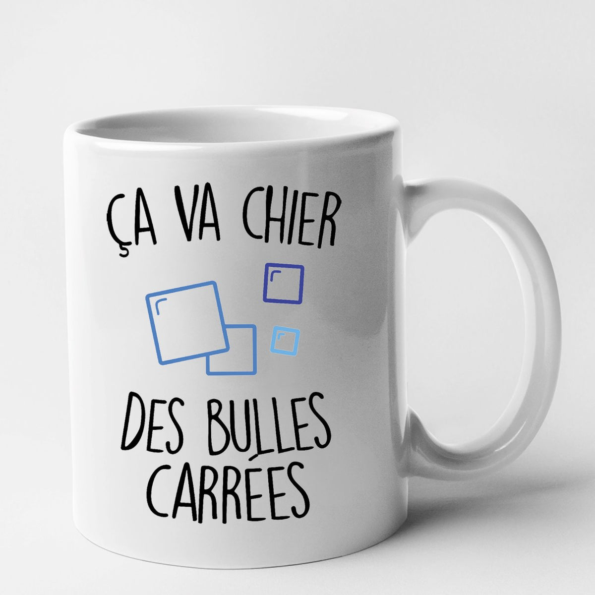 Mug Ça va chier des bulles carrées Idée cadeau original
