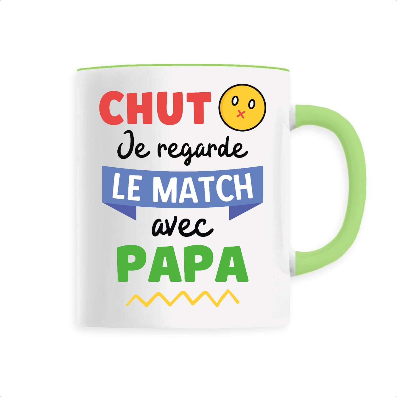 Mug Chut je regarde le match avec papa