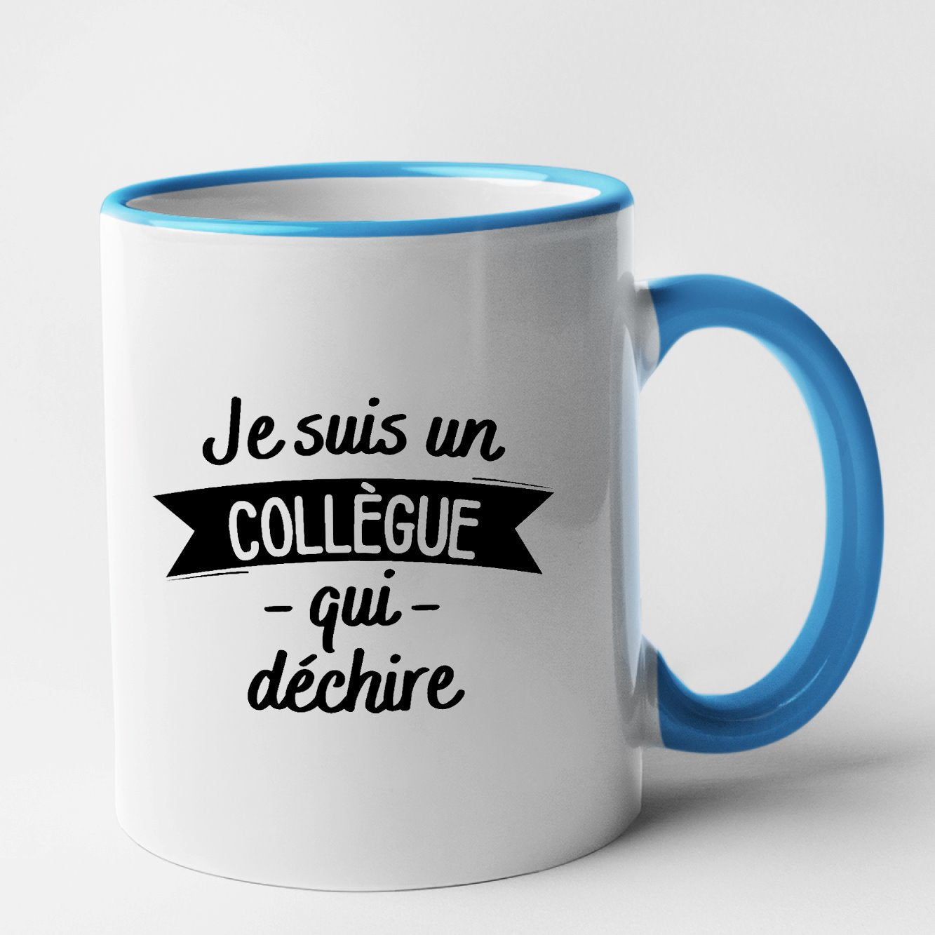 Mug Collègue qui déchire Bleu