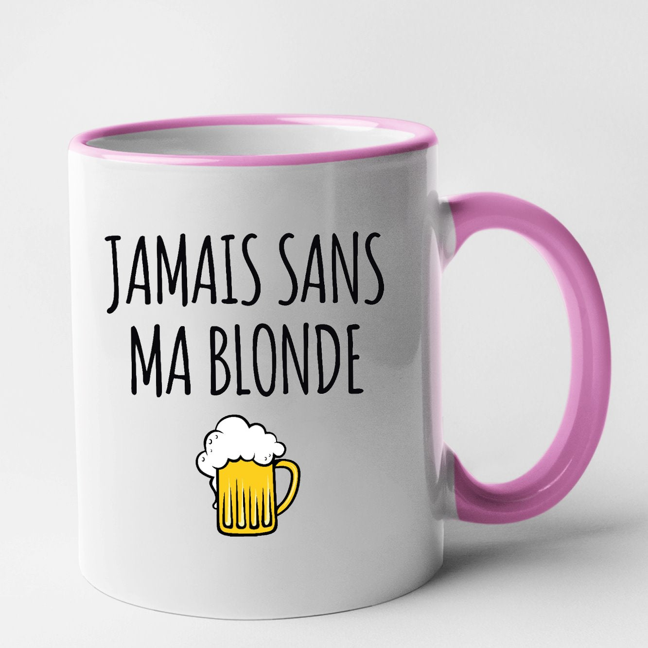 Mug Jamais sans ma blonde Rose