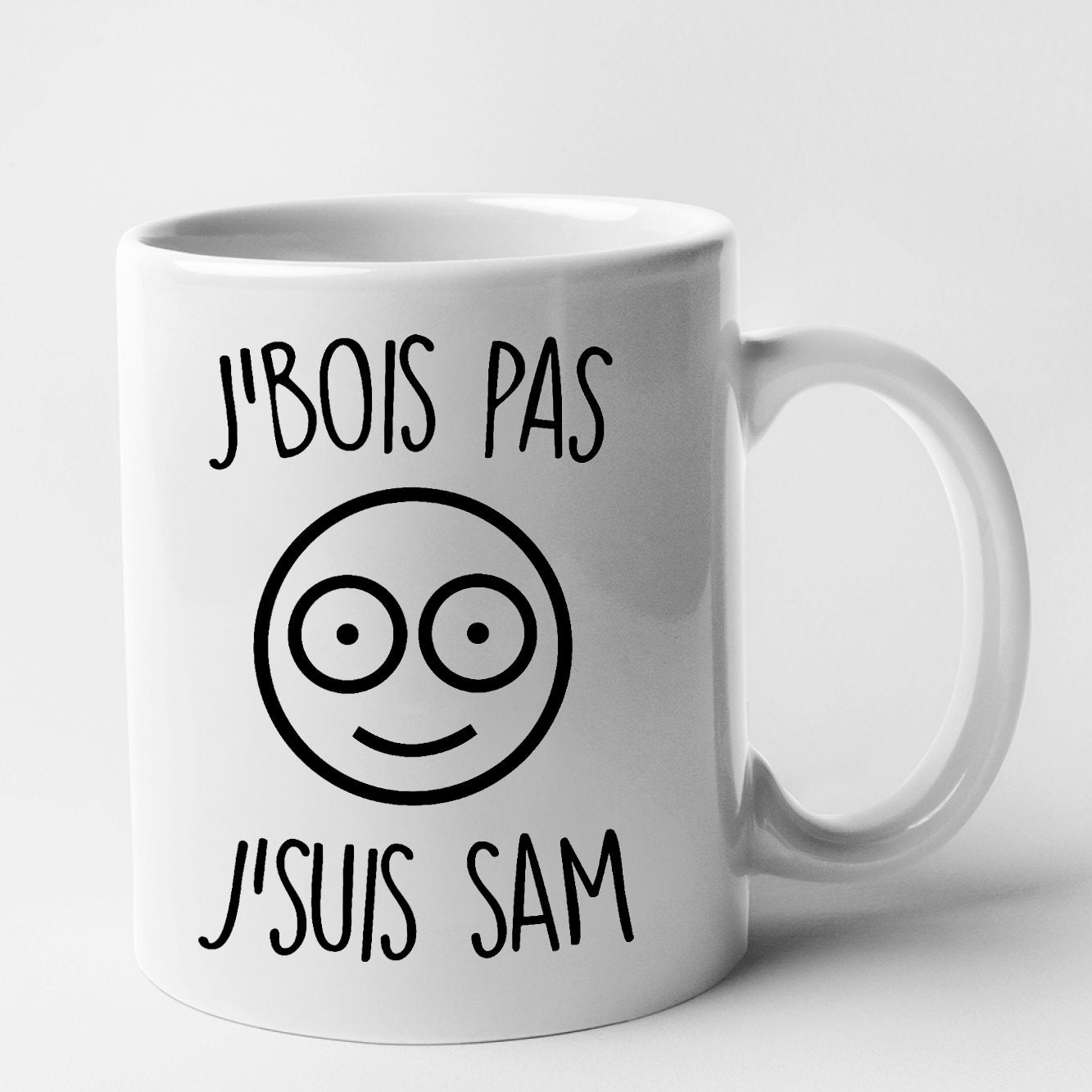 Mug J'bois pas j'suis Sam Blanc