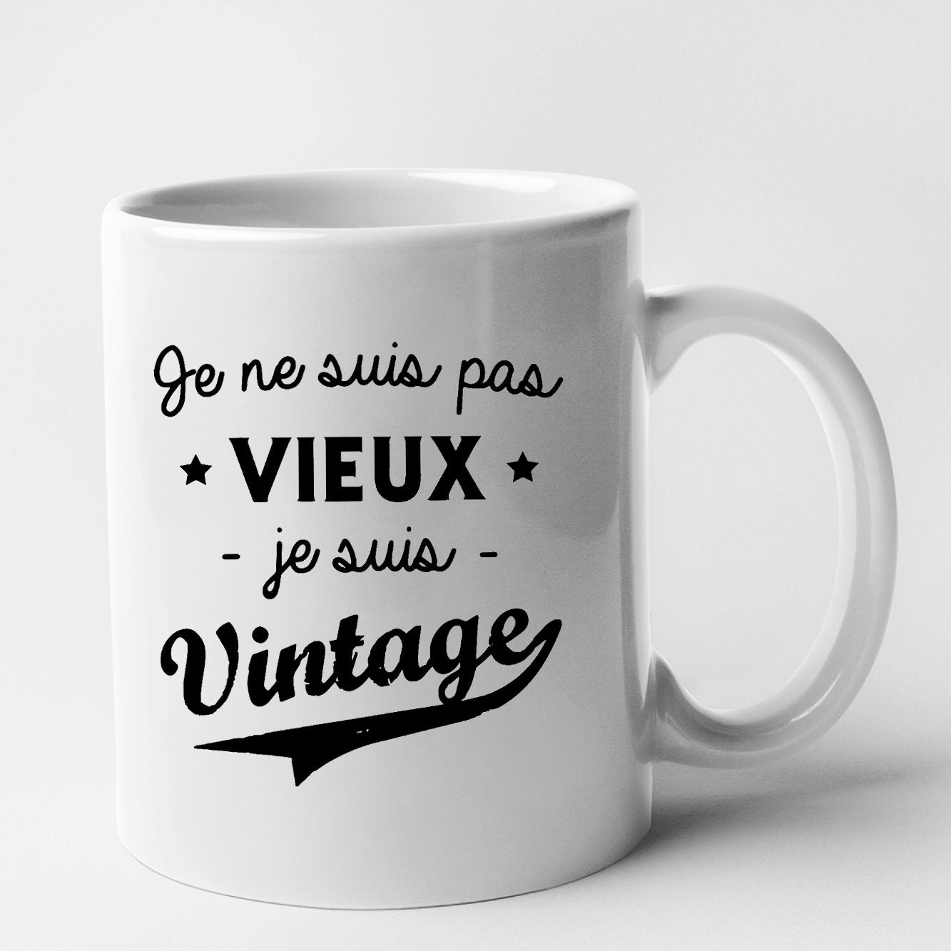 Mug Je ne suis pas vieux je suis vintage Blanc