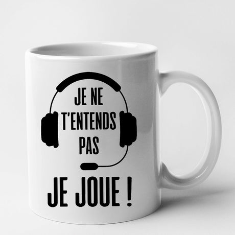 Mug Je ne t'entends pas je joue Blanc