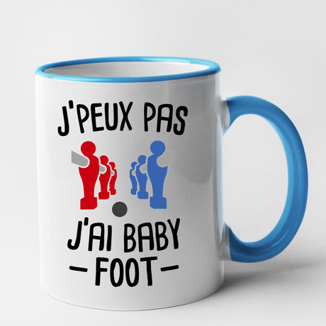 Mug J'peux pas j'ai baby-foot Bleu