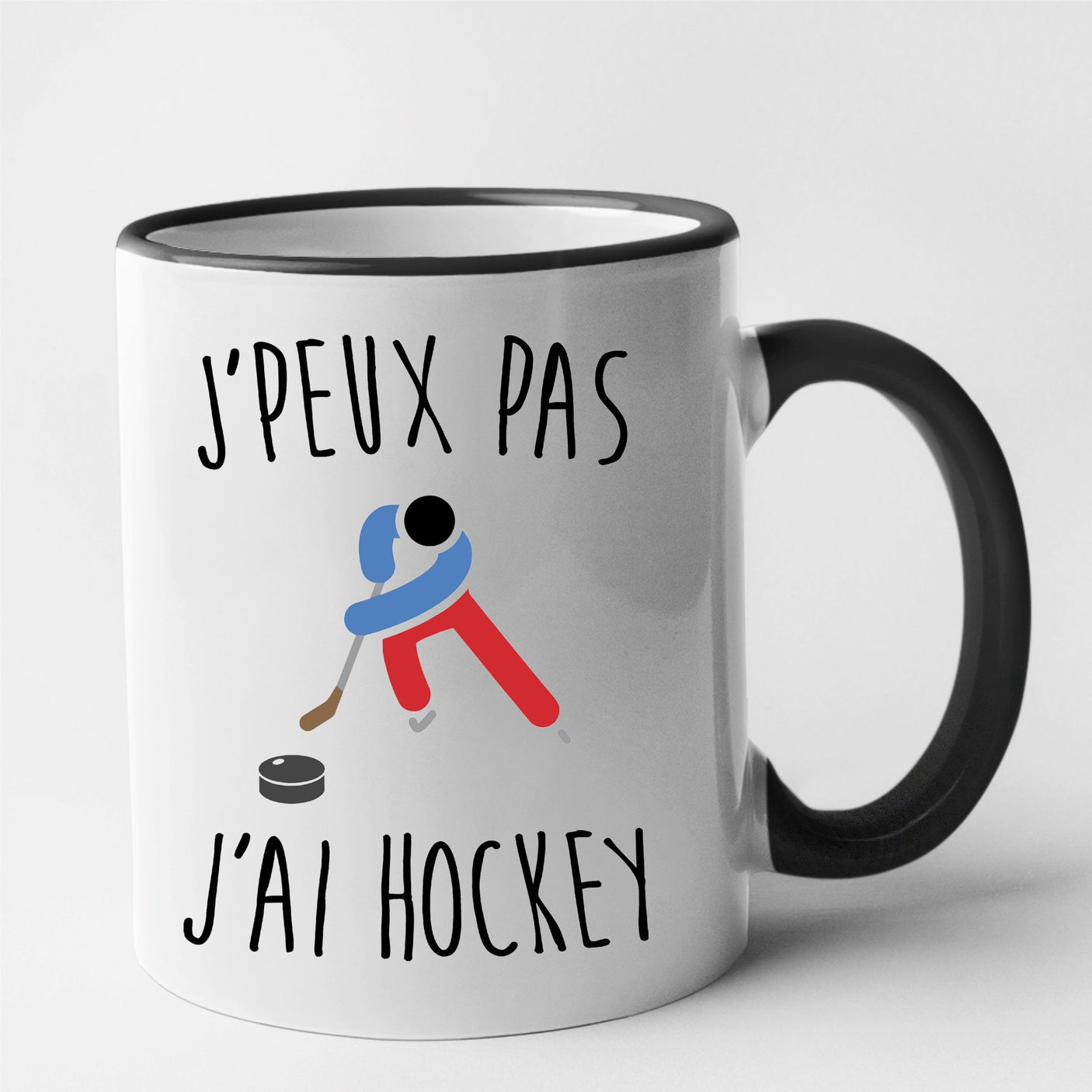 Mug J'peux pas j'ai hockey Noir