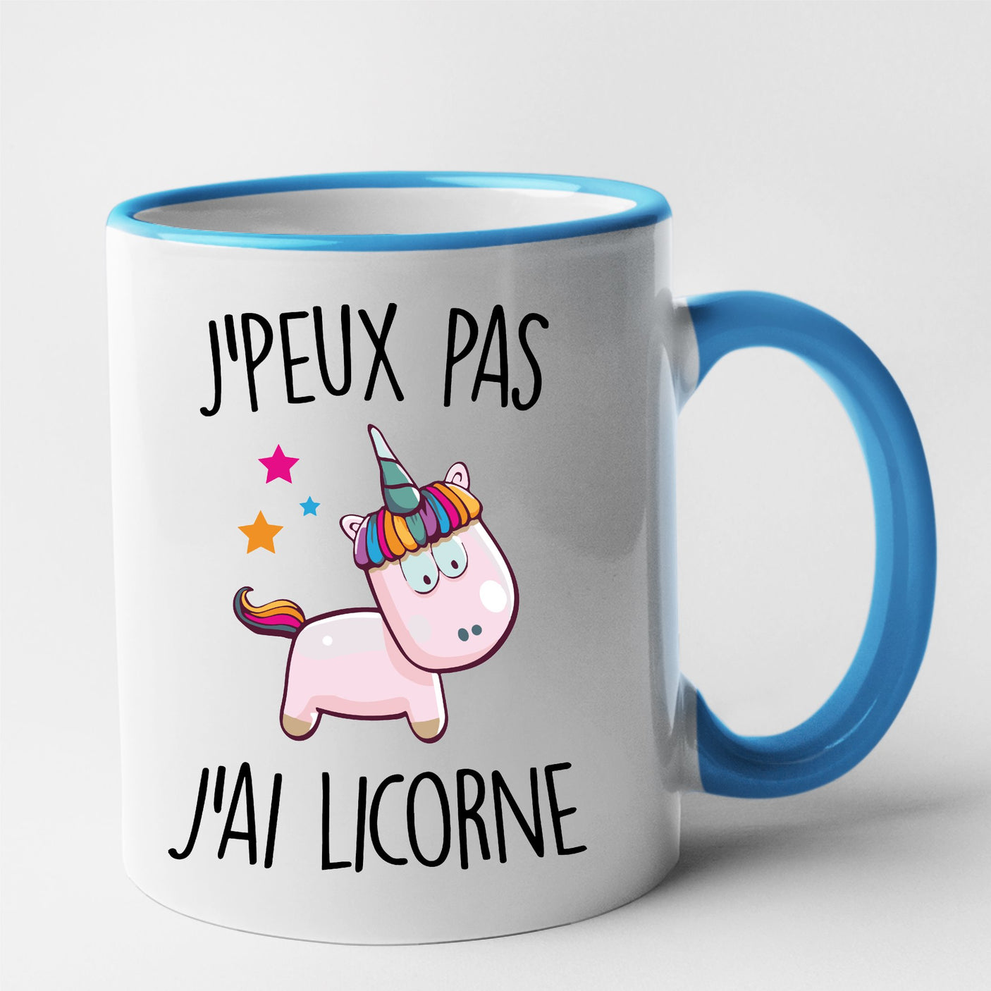 Mug J'peux pas j'ai licorne Bleu