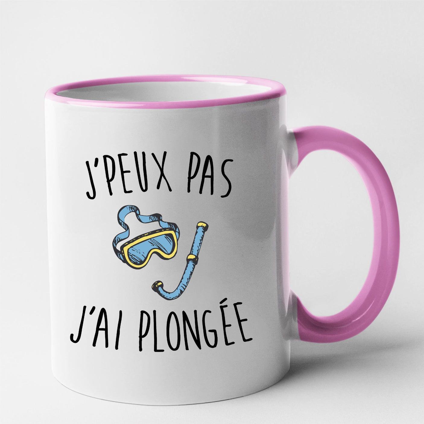 Mug J'peux pas j'ai plongée Rose