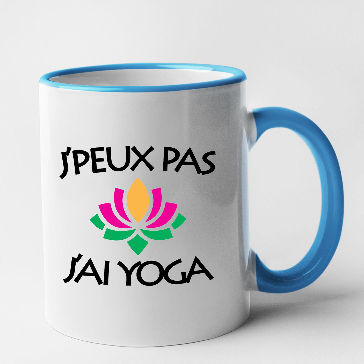 Mug J'peux pas j'ai yoga Bleu