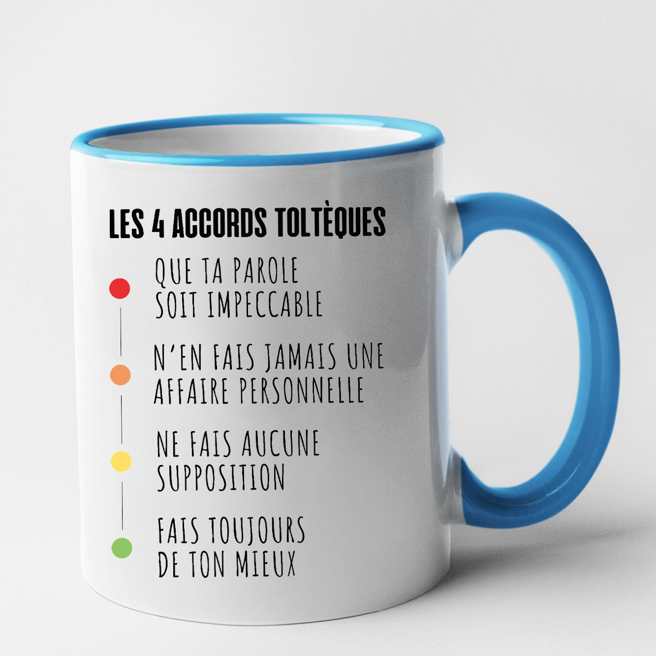 Mug Les 4 accords toltèques Bleu