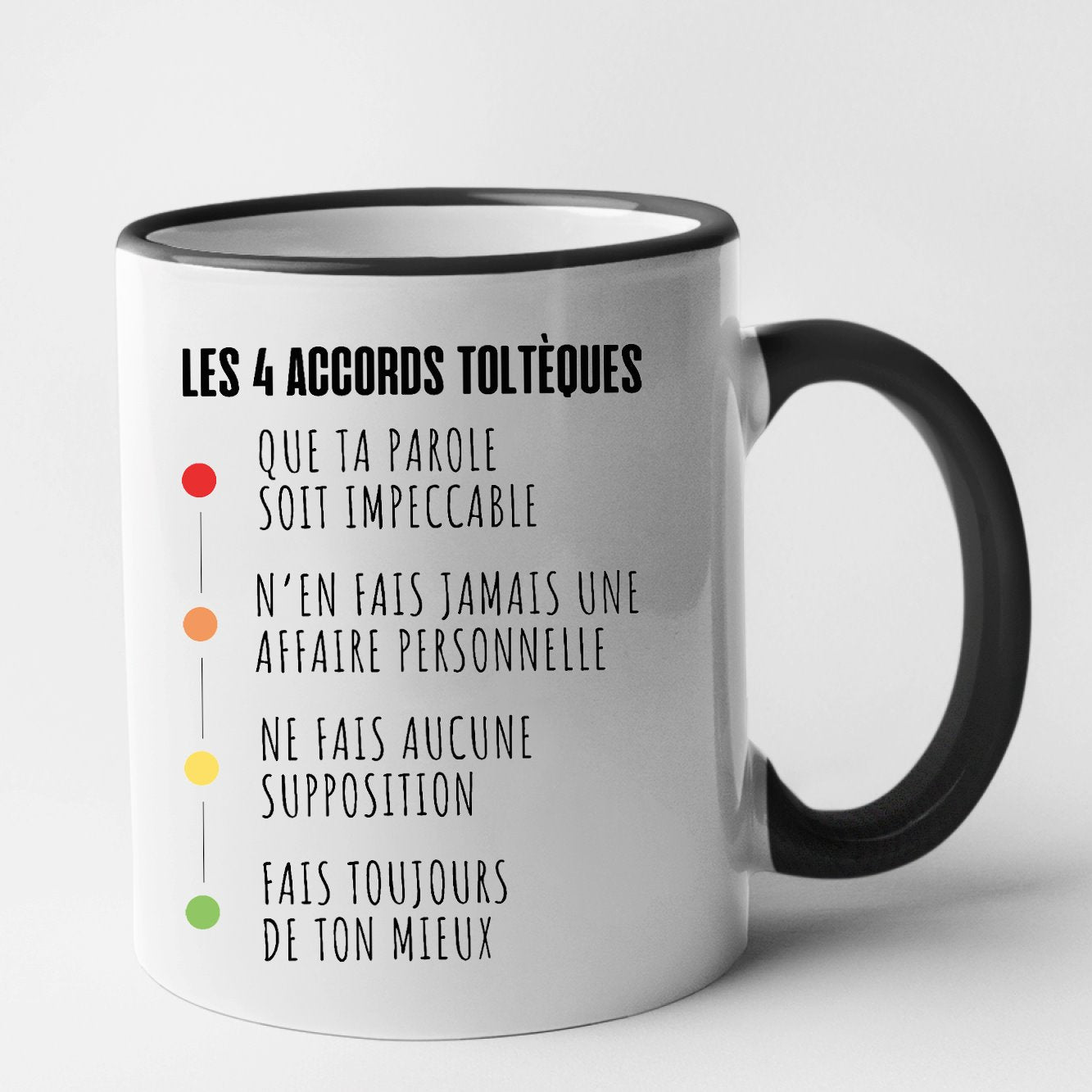 Mug Les 4 accords toltèques Noir