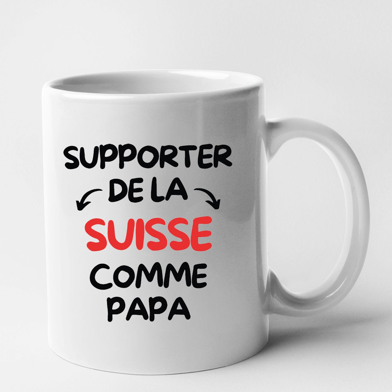 Mug Supporter de la Suisse comme papa Blanc