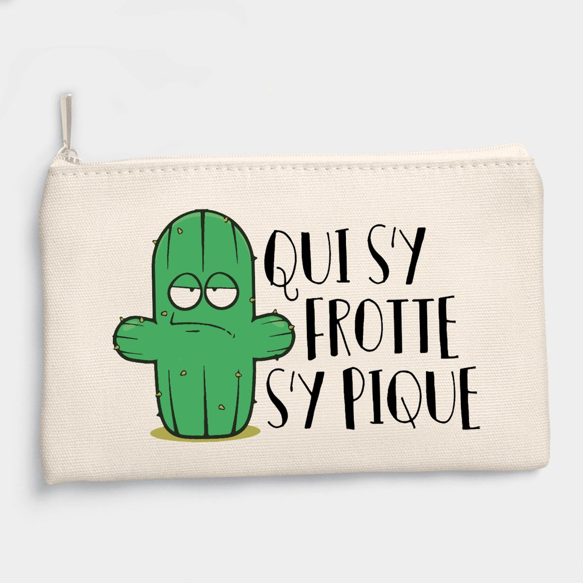 Pochette Qui s'y frotte s'y pique Idée cadeau drôle Tshirtculte