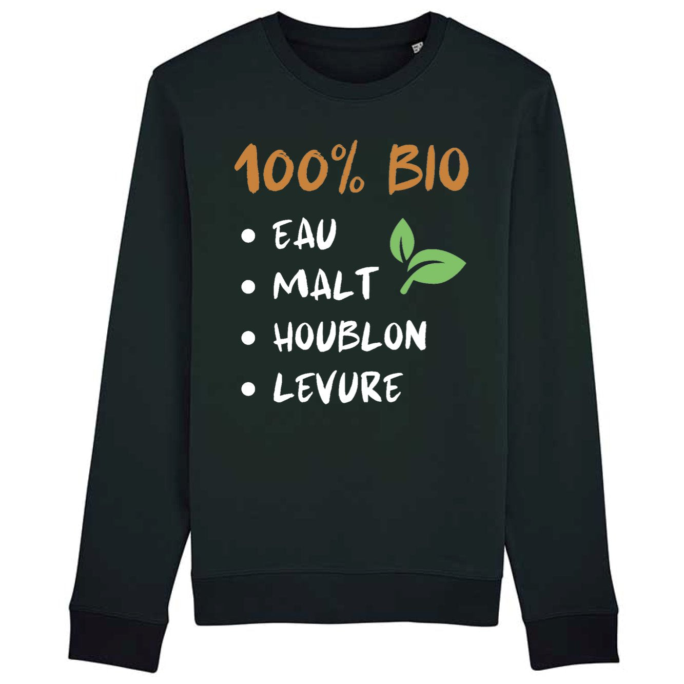 Sweat Adulte 100% bio eau malt houblon levure